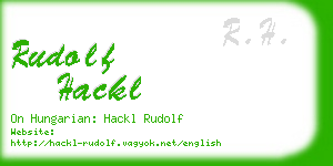 rudolf hackl business card